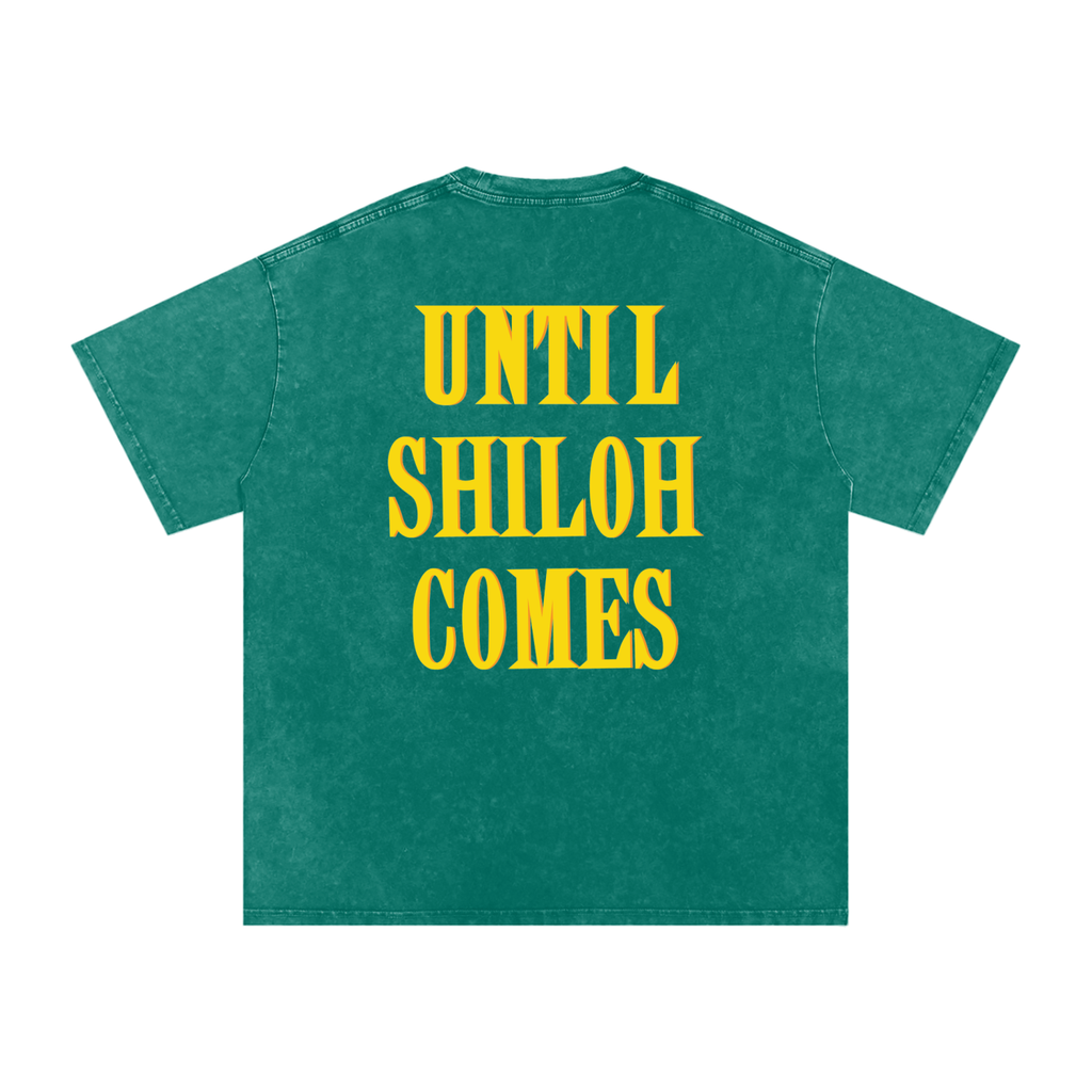 Green Pastures Snow Washed Oversized Tee